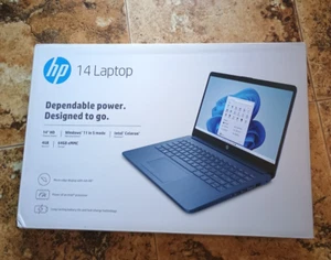 Laptop HP 14" 64 GB eMMC N4120 1.1GHz 4GB Windows 11 Home In S Mode - Zdjęcie 1 z 5
