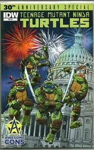 Teenage Mutant Ninja Turtles 30th Anniversary RE CVR Awesome Cons FREE S/H - Picture 1 of 1