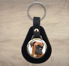 Boxer Dog Leather Fob Keyring Ideal Birthday Gift N456