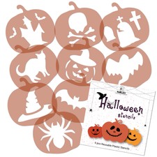 Galletas Pastelería - Decoración Stencil 6x6 o 9x9cm HALLOWEEN MURCIÉLAGO ARAÑA
