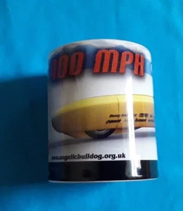 RARE ANGELIC BULLDOG  CERAMIC MONEY BANK 2010-LANDSPEED RECORD(SIGNED) - Picture 1 of 6