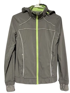 Ivivva By Lululemon Girls Full Zip Athletic Jacket Sz 14 Gray Thumbholes - Picture 1 of 12