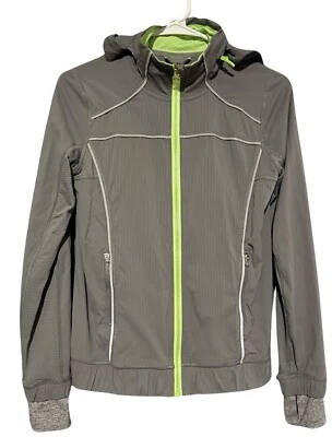 Chaqueta Atlética Ivivva By Lululemon Niñas Cremallera Completa Talla 14 Gris Pulgares Foto 1 de 4