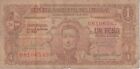 URUGUAY bank note 1939- 1 peso Artigas- #08106542D  circ.