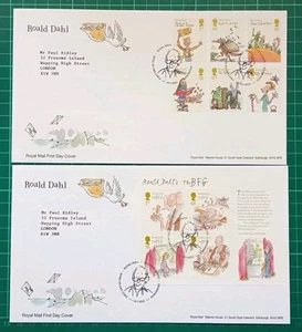 2010 Roald Dahl Set & Miniature Sheet FDC Tallents House Postmarks - Picture 1 of 3