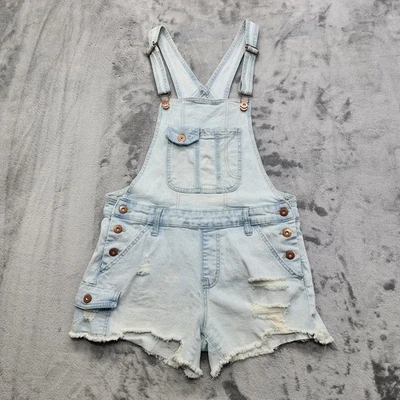 Pantalones cortos No Boundaries para mujer M Juniors azul lavado claro desgastado cortado  Foto 1 de 4