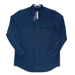 Pendleton Pearl Snap Denim Shirt Mens Medium Blue High Grade Western Wear NEW - Picture 1 of 10