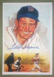 Ted Williams Signed 5 X 7 Color Art Work GAI Cert. 2 x MVP Triple Crown 5 x POY - Picture 1 of 4