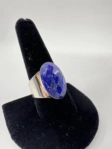 Jay King Oval Lapis Lazuli Sterling Silver Ring Size 10 - Picture 1 of 7