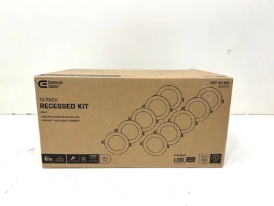Commercial Electric Value Series 6 in LED Slim Canless - White - (10-Pack) New - Image 1 of 2