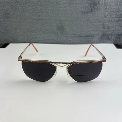 Винтажные женские очки Tura 214 COP Gold Aviator Browline 59/15-135 Италия ОПРАВЫ - Изображение 1 из 4