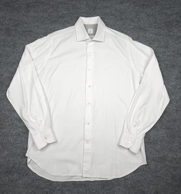 Camisa masculina Eleventy platina stretch jersey XL branca com botões manga longa - Imagem 1 de 4