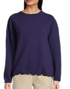 Kinesis Sport Langarm-Sweatshirt mit Gummisaum und Rundhalsausschnitt blaues Band neu mit Etikett - Bild 1 von 6