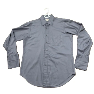 Винтажная мужская рубашка 70-х THE GRAND BAROQUE от ARROW с французскими манжетами рукав 16 дюймов 34 серая редкая - Изображение 1 из 4