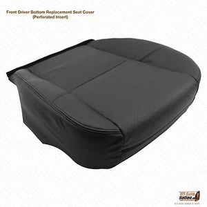 2007-13 Avalanche LTZ A/C Cooled & Heated Driver Bottom Leather Seat Cover Black - Bild 1 von 10
