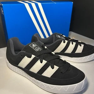 Adidas Originals Men's Adimatic Casual Shoes Core Black/Crystal White ID8265 - Picture 1 of 14