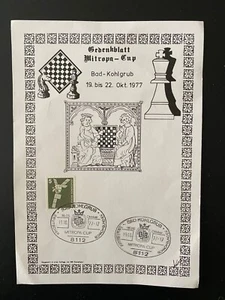 Gedenkblatt / Bad Kohlgrub / Mitropa-Cup - 19.-22. Oktober 1977 - Bild 1 von 1