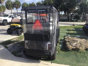 BLACK ENCLOSURE DENAGO ROVER XXL 6 PASSENGER SEAT GOLF CART COVER - Bild 1 von 3