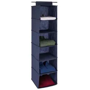 Russel Hanging Jumper Organiser, 6 Pocket - Navy Blue 100x30x30cm - Picture 1 of 1