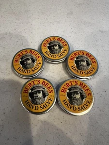 NEW - 5 Pack Burt's Bees Hand Salve .30 0z./8.5g.Travel Size Tin - Picture 1 of 2