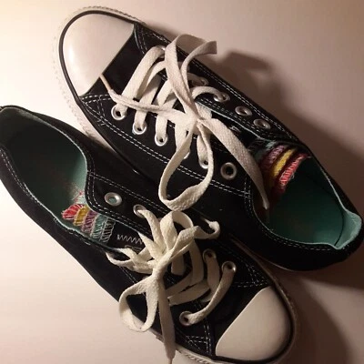 Converse Multi Tongue Multi Color TEAL ORANGEU & more Unisex Sneakers WOMENS 7  - Image 1 of 4