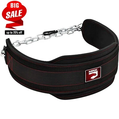 MRK Dip & Pull Up Weight Belt With Chain Gym Fitness back Support Dips/Ups - Image 1 of 2