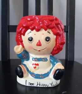 Maceta Plantadora Vintage Rubens Original Raggedy Ann 2 Caras Feliz Triste Hoy Emoción - Imagen 1 de 17