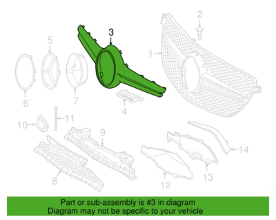 Cubierta de parrilla Mercedes Benz GLE300d GLE350 GLE400 GLE63 AMG S 16-19 292888022364 Foto 1 de 3