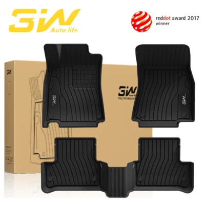 3W Floor Mats for Mercedes 2020-2024 Benz CLA/GLA 2021-2024 TPE All Weather Mat - Image 1 of 4