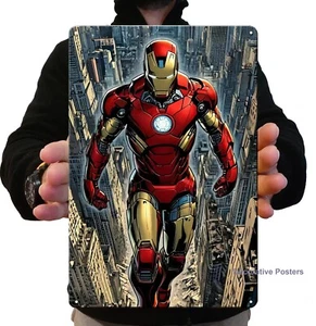 Poster in metallo Ironman fumetto eroe film - insegna - dimensioni: 8 * 12 pollici (20 x 30 cm) - Foto 1 di 5