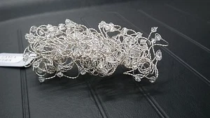 Pettine per capelli astratto con perline stile argento e cristallo nuovo con etichetta e scatola - Foto 1 di 1