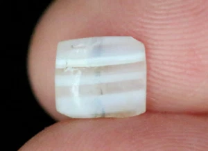 Ancient Indus Valley Rare Clear Banded Carnelian Flat Dzi Bead 8x4mm #C312 - Picture 1 of 3