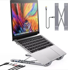 USB C Laptop Docking Station Stand, USB C Dock Tablet Stand, 8 in 1 USB C Hub - Picture 1 of 13