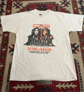 Vintage 1998 WCW NWO Superbrawl Rematch Sting Hogan T Shirt XL Wrestling Tee 90s - Picture 1 of 6
