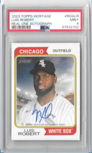 Autografo LUIS ROBERT 2023 Topps Heritage Real One #ROA-LR PSA 9 - Foto 1 di 2