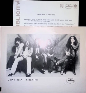 URIAH HEEP 1973 press kit - Picture 1 of 1