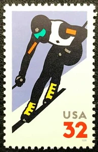 Scott#: 3180 - Alpine Skiing 32¢ 1998 Salt Lake City Olympics single stamp MNHOG - Picture 1 of 1