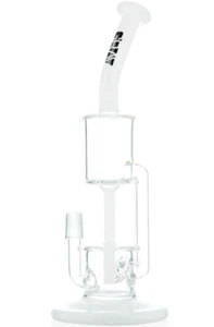 GRAV Labs x Bear Mountain 9" Inline Recycler — 14mm — White Accent, Red Decal - Picture 1 of 2