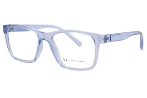 Armani Exchange AX3114 8345 Eyeglasses Mens Shiny Transparent Blue Full Rim 54mm - Picture 1 of 5