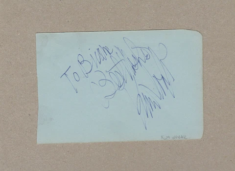 KIM NOVAK & EARTHA KITT - ORIGINAL HAND-SIGNED ALBUM PAGE 1965 Cover