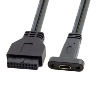 Single Port USB 3.1 Type C USB-C Female to USB 3.0 Motherboard 19P Cable - Image 1 of 4