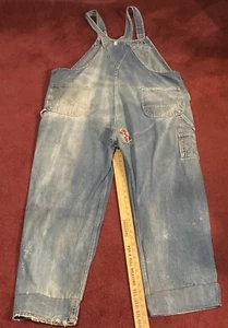 Key Imperial Custom Bib Overalls Denim Men’s Size 54x29 Vintage Costume Big Man - Picture 1 of 20