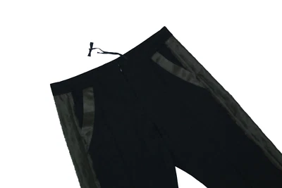 Paolo Errico Italia Lujo Palazzo Pantalones Verde Rayas Grabado Foto 1 de 4