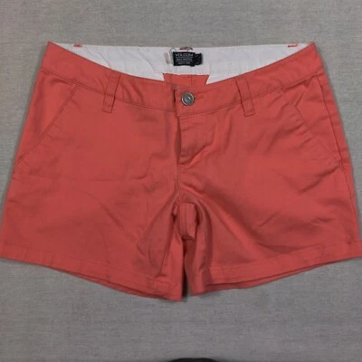 Volcom Women's Chino Shorts sz 1 Stretch Cotton Twill Tangerine Orange - Image 1 of 4
