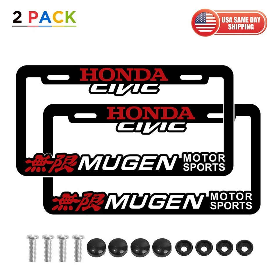 2x Ajuste Honda Civic Mugen Motor Deportes Marco Cubierta Decorar Foto 1 de 4