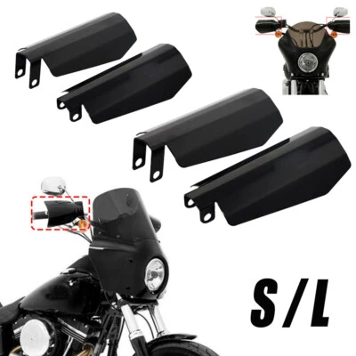 Motorcycle Custom Glossy Black Hand Guards For Harley Davidson Sportster Dyna Foto 1 de 4
