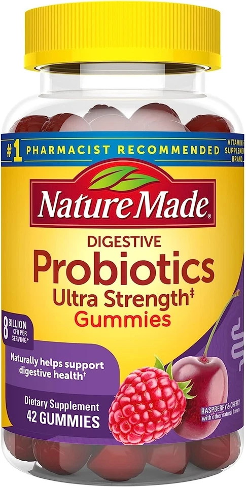 Nature Made Digestive Probiotics Adult Ultra Gummies 42 Count Exp 12/19 A175