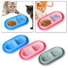 Cat Food and Water Bowl Set Ants Away Nonslip Outdoor Pet Double Bowl Cat