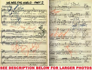 MICHAEL JACKSON WATWorld SHEET MUSIC 2xRARE8x10 PHOTOS - Imagen 1 de 1