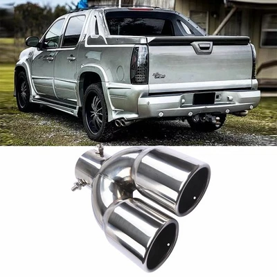 Rear Car Dual Exhaust Pipe Tail Muffler Tip Throat Tailpipe For Chevy Avalanche  Foto 1 de 4